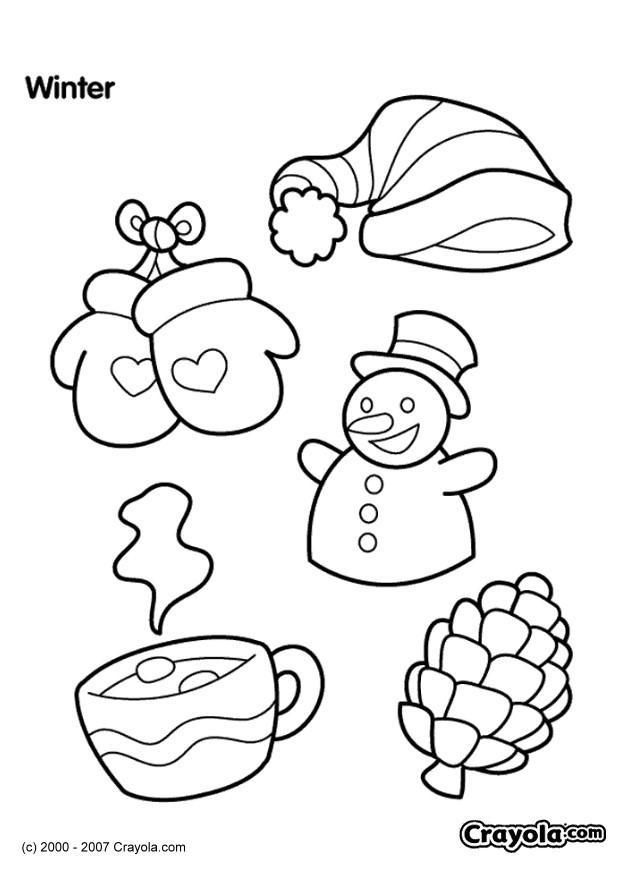 vinter Fargeleggingsbilde vinter