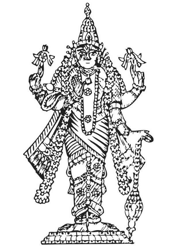 Fargeleggingsbilde vishnu