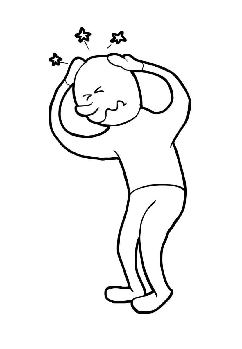vondt i hode Fargeleggingsbilde vondt i hode