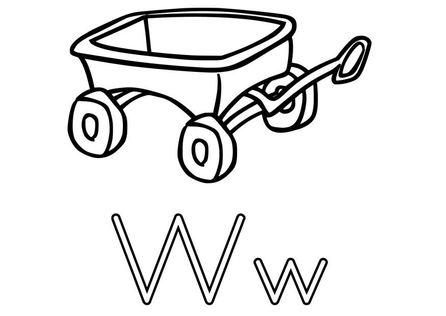 w Fargeleggingsbilde w