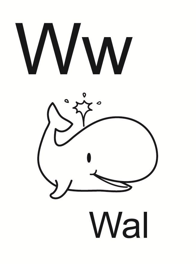 w Fargeleggingsbilde w