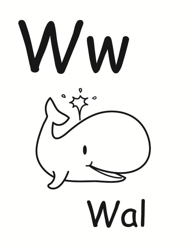 w Fargeleggingsbilde w