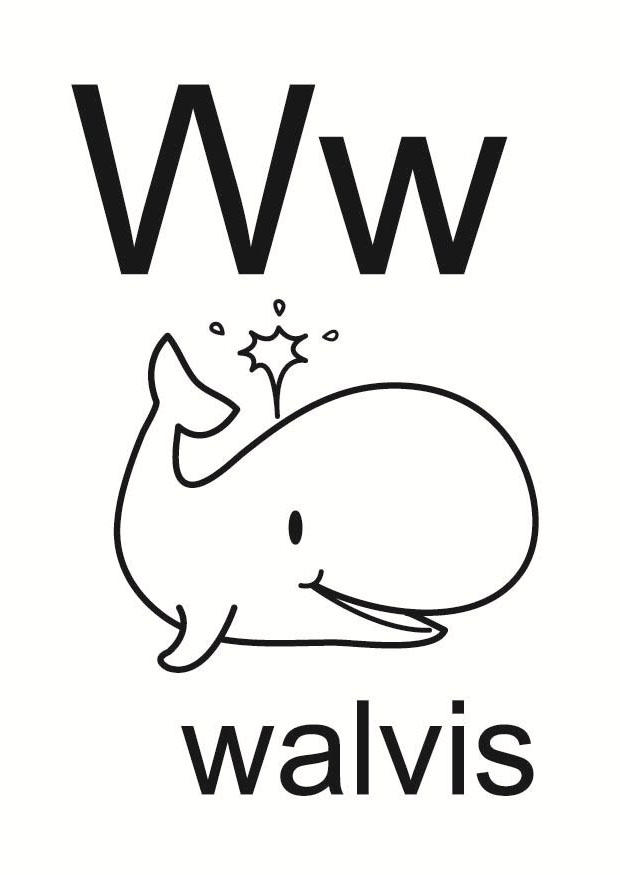 w Fargeleggingsbilde w