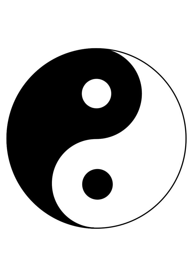 Fargeleggingsbilde yin yang