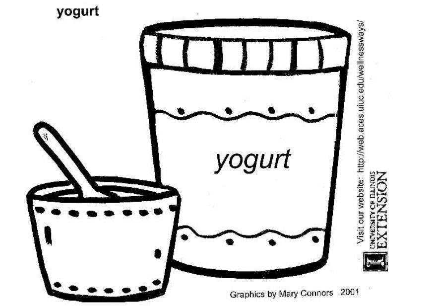 yoghurt Fargeleggingsbilde yoghurt