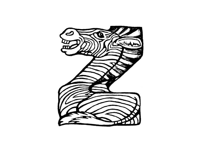 z-zebra Fargeleggingsbilde z-zebra