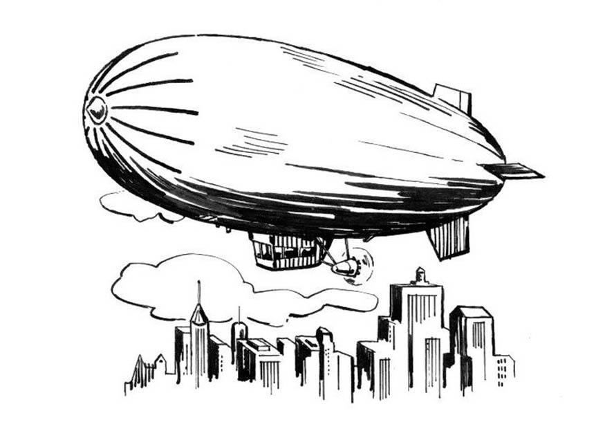 Fargeleggingsbilde zeppelin