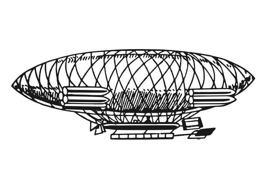 Fargeleggingsbilde zeppelin